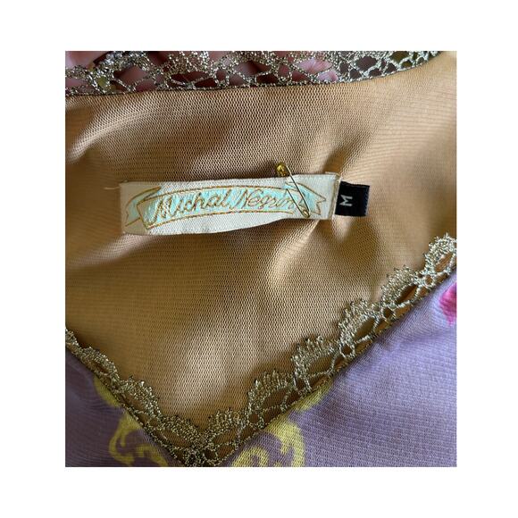 Michal Negrin Mesh Baroque Rose Print Dress - Picture 4 of 4